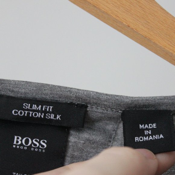 Hugo Boss Stripes Gray Long Sleeves Shirt - Picture 5 of 6